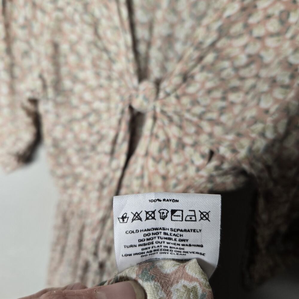 Faithfull The Brand Size 8 Marigot Tie-Front Dress in Pink Azalea Floral Print - Picture 6 of 9